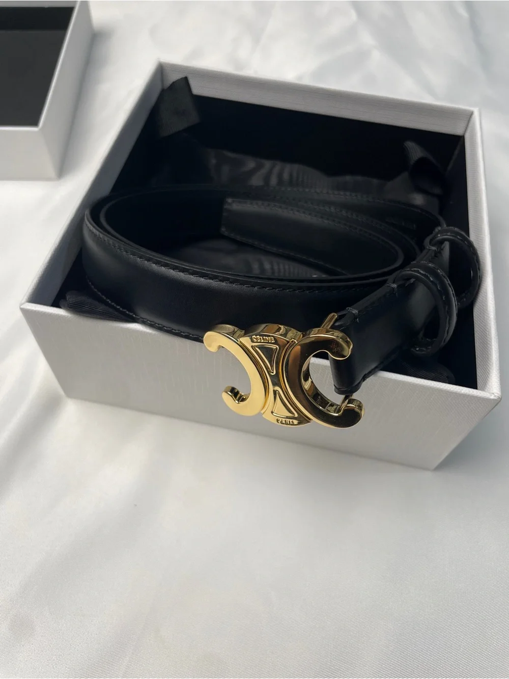 💖Celine Black Leather Belt Size 85cm/34in